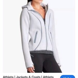 Athleta Fuse Scuba Full Zip Hooded Jacket Size: L
